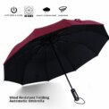 10 Ribs  Umbrella Windproof Rainy Travel Folding- Easy Auto Open Close, Durable & Compact Umbrella Portable Umbrella for Trave - Image 2