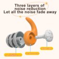 Silicone Earplug For Children Swimming Ear Protection Noise Reduction Waterproof Sleeping Earplugs for 5-12 Year Old Children - Image 4
