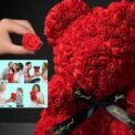 Artificial Flower Eternal Rose Teddy Bear for Mom Mother's Day Birthday Valentine's Day Anniversary Gifts & Decor Miniatures New - Image 3