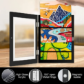 Children Drawing Frame Photo Frame Magnetic Front Open Art Frame Poster Photo Paintings Pictures Display Wall Hanging Home Decor - Image 4