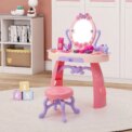 Children's dressing table toy set with stool, mirror, drawer Children's dressing table girl exquisite gift game makeup table