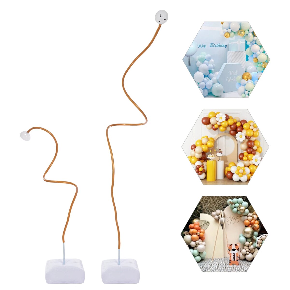 Balloon Column Free Bending Balloon Stand Balloon Arch Kit 1.5m 2.5m Stand W/ Base Wedding Party Backdrop Decor Arch Frame - Image 2
