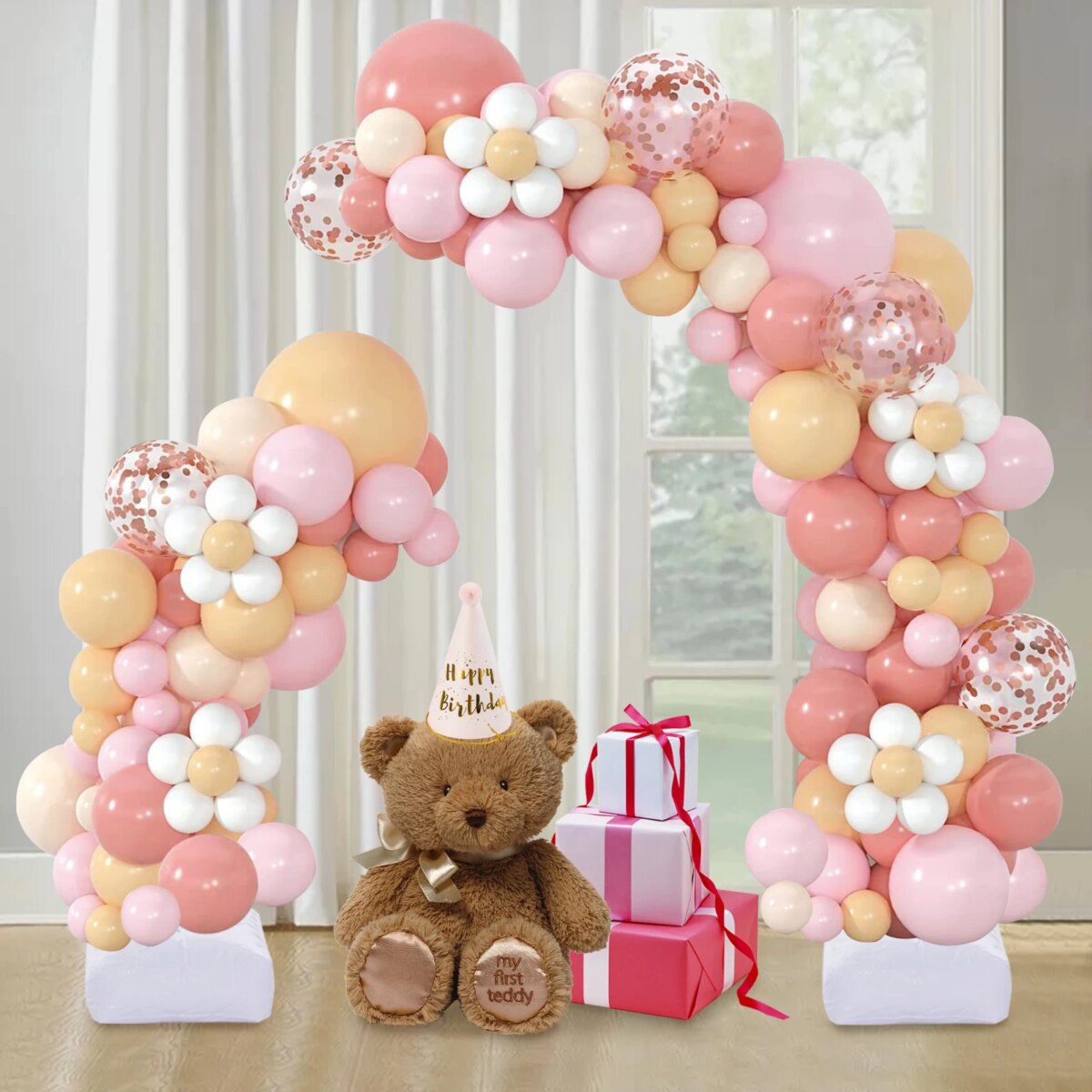 Balloon Column Free Bending Balloon Stand Balloon Arch Kit 1.5m 2.5m Stand W/ Base Wedding Party Backdrop Decor Arch Frame - Image 1