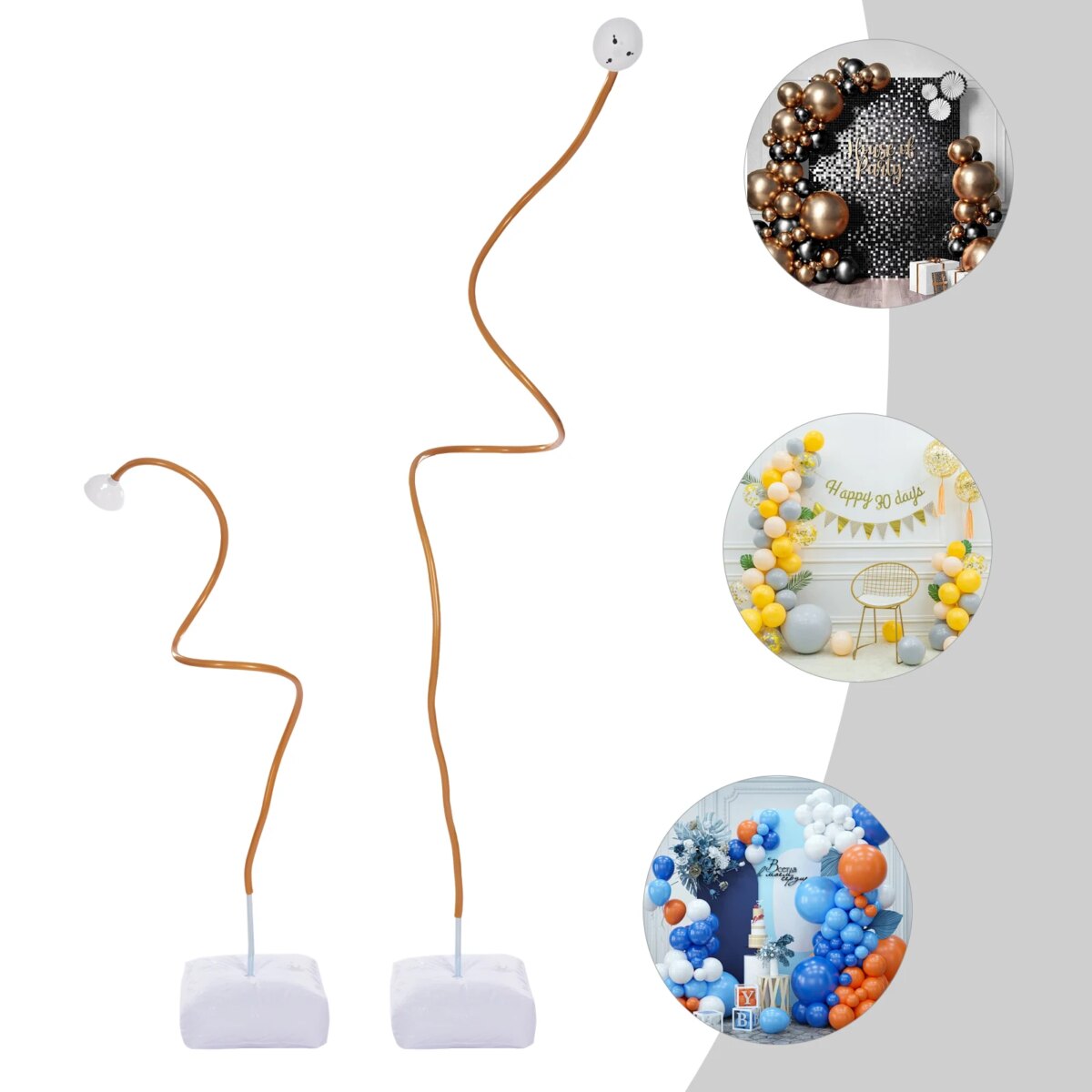 Balloon Column Free Bending Balloon Stand Balloon Arch Kit 1.5m 2.5m Stand W/ Base Wedding Party Backdrop Decor Arch Frame - Image 4
