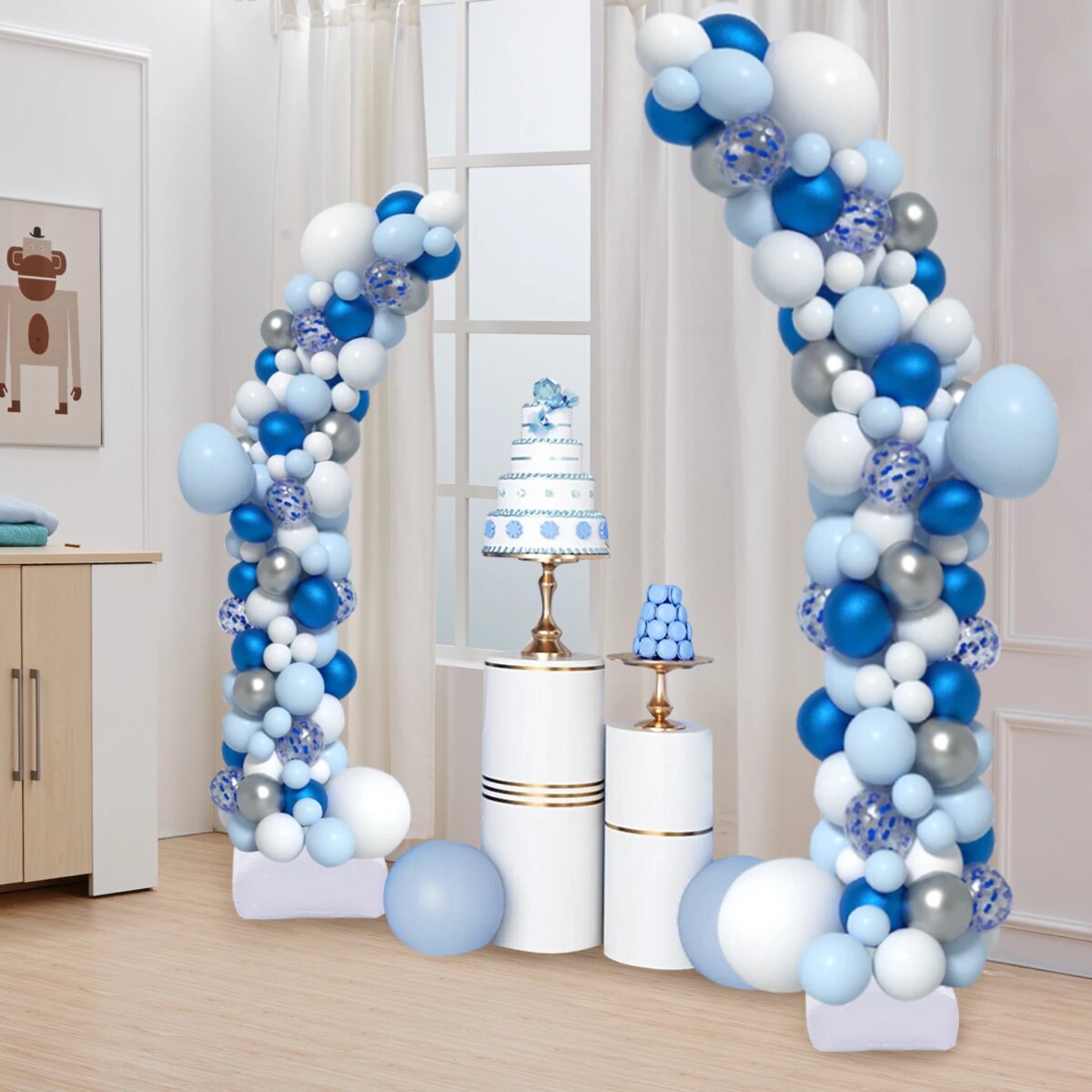 Balloon Column Free Bending Balloon Stand Balloon Arch Kit 1.5m 2.5m Stand W/ Base Wedding Party Backdrop Decor Arch Frame - Image 3