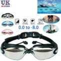 2024 Hot Anti Fog Swimming Goggles Uv Glasses Adjustable Earbuds Mya Adult UK
