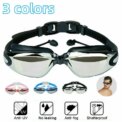2024 Hot Anti Fog Swimming Goggles Uv Glasses Adjustable Earbuds Mya Adult UK - Image 4