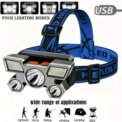 COB LED Motion Sensor Head Torch Headlight Waterproof USB Rechargeable Headlamp - Image 3