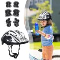 7Pcs Kids Helmet Knee Elbow Pad Sets Protective Gear Set Wrist Pad Kid Bicycle Cycling Safety Helmet Set Sport Protective Supply - Image 4