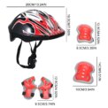 7Pcs Kids Helmet Knee Elbow Pad Sets Protective Gear Set Wrist Pad Kid Bicycle Cycling Safety Helmet Set Sport Protective Supply - Image 6