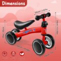 Baby Balance Bike, No Pedal Toddler Balance Bike, Lightweight Ride on Toys for Kids, Children's First Bike Training Bicycle - Image 2