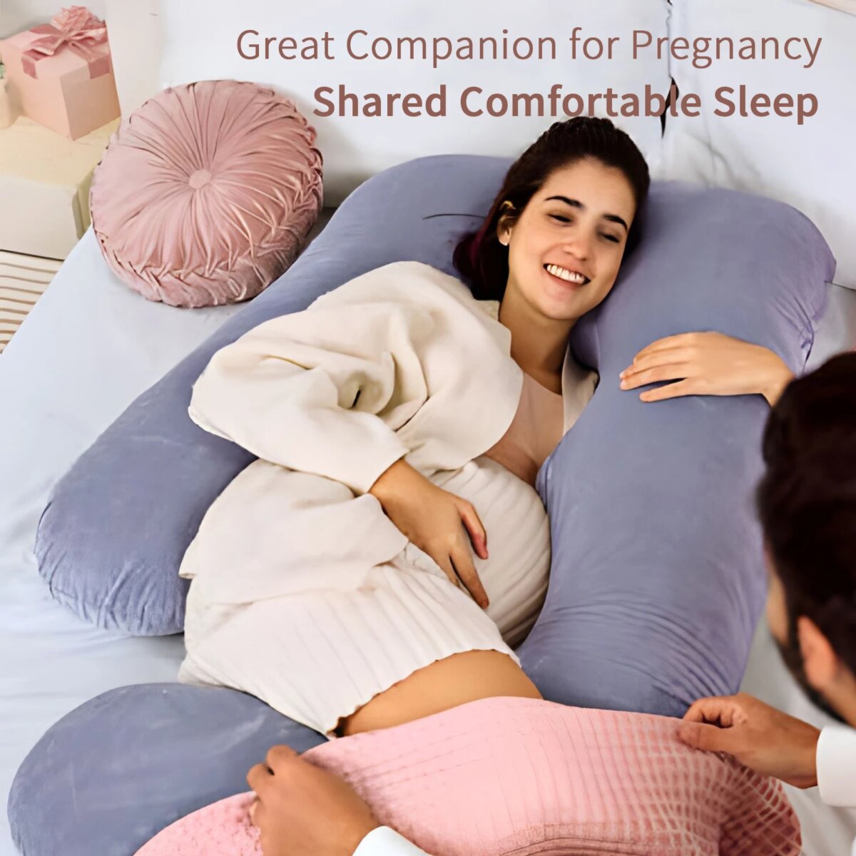 Pregnancy Pillows for Sleeping, G Shaped Full Body Maternity Pillow with Removable Cover - Support for Belly for Pregnant Women - Image 4