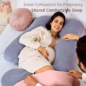 Pregnancy Pillows for Sleeping, G Shaped Full Body Maternity Pillow with Removable Cover - Support for Belly for Pregnant Women - Image 4