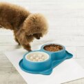 Tieker Stainless Steel Double Bowl Pet Feeder Slow Feeder Cat and Dog Bowl Non-slip Base Pet Feeding Water Bowl - Image 6