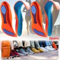 2X Orthotic Insoles For Arch Support Plantar Fasciitis Flat Feet Back &Heel Pain - Image 2