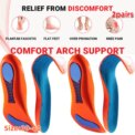 2X Orthotic Insoles For Arch Support Plantar Fasciitis Flat Feet Back &Heel Pain - Image 3