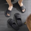 Summer Flip Flops Solid Color Thick Platform Slippers Non Slip Summer Cloud Slides EVA Indoor Home Sandals for Men Women - Image 4