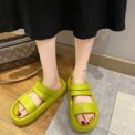 1 Pair EVA Cool Summer Slipper Girls Beach Walking Sandals Traveling Slides Flat Heel Shoes Footwear Green Size 40/41 - Image 5