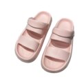 1 Pair EVA Cool Summer Slipper Girls Beach Walking Sandals Traveling Slides Flat Heel Shoes Footwear Green Size 40/41