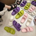 1 Pair EVA Cool Summer Slipper Girls Beach Walking Sandals Traveling Slides Flat Heel Shoes Footwear Green Size 40/41 - Image 4