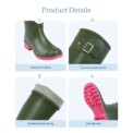 Modishion women's new fashion high top non-slip waterproof rain boots commuting solid color rain boots - Image 6