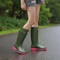 Modishion women's new fashion high top non-slip waterproof rain boots commuting solid color rain boots - Image 3