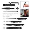 1/3pcs Multifunctional Metal Tactical Pen Anti skid Emergency Glass Breaker Self Defense Supplies - Image 4