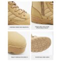 Desert Combat Boots Lace Up Combat Boots Breathable Winter Tactical Boots High-top Lightweight Non-Slip for Men - Image 5