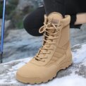 Desert Combat Boots Lace Up Combat Boots Breathable Winter Tactical Boots High-top Lightweight Non-Slip for Men - Image 3