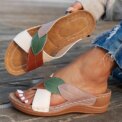 Ladies Wedge Sandals Comfortable Wedge Slides Non Slip Slip On Footwear Breathable Platform Cross Strap Slippers for Beach - Image 3