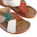 Ladies Wedge Sandals Comfortable Wedge Slides Non Slip Slip On Footwear Breathable Platform Cross Strap Slippers for Beach - Image 6