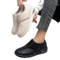Women Diabetic Shoes Leather Walking Shoes Comfortable Lightweight Edema Sneakers Air Cushioned Shoes for Plantar Fasciitis - Image 2