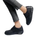 Women Diabetic Shoes Leather Walking Shoes Comfortable Lightweight Edema Sneakers Air Cushioned Shoes for Plantar Fasciitis - Image 5