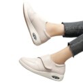 Women Diabetic Shoes Leather Walking Shoes Comfortable Lightweight Edema Sneakers Air Cushioned Shoes for Plantar Fasciitis - Image 6