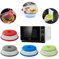Microwave Splatter Cover Heating Folding Cover Silicone Fresh-keeping Cover Oil-proof Splash-proof Cover with Hook Cooking Lid - under20pounds. 15 - Image 2