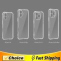 Shockproof Clear Phone Case For iPhone 16 11 12 14 15 Pro Max Soft TPU Ultra-thin Back Cover Case For IPhone 13 XR X XS 7 8 Plus