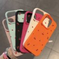 For iPhone 16 15 14 13 12 11 Pro Max CaseCute Cartoon Cherry Lichee Pattern Silicone Cover For iPhone XS Max XR 16 15 Plus Funda - Image 2