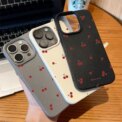 For iPhone 16 15 14 13 12 11 Pro Max CaseCute Cartoon Cherry Lichee Pattern Silicone Cover For iPhone XS Max XR 16 15 Plus Funda - Image 6