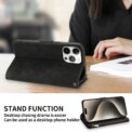 Wallet Multi-card Zipper Kickstand Magnetic Flip Leather Case For iPhone 16e 15 Pro Max 14 Plus 13 Mini 12 11 SE2 X XS XR 8 7 - Image 4