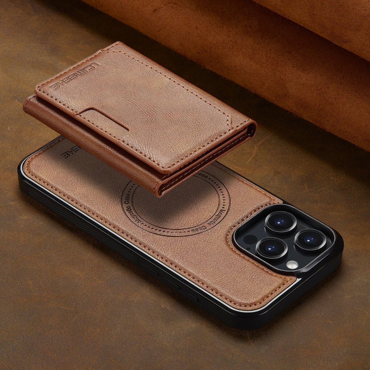 Detachable Wallet Case For iPhone 16 Pro Max 15 14 Plus 13 12 11 XS XR X 7 8 SE 2022 2020 2024 For MagSafe Cards Holder Cover - Image 1