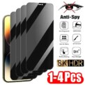 1-4Pcs Privacy Screen Protector for iPhone 14 13 12 11 15 Pro Max Mini 7 8 Plus Anti-spy Glass for IPhone 16 PRO X XR XS MAX SE