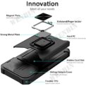 Case For iPhone 16 15 14 13 12 11 Pro Max Plus 8 Plus Mini Heavy duty protection with sliding camera cover and card clip Cover - Image 4