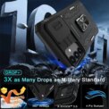 Case For Samsung S25 S24 S23 S22 S21  Ultra Plus FE A55 A35 A15 A54 A56 A36 4G 5G Ring Stand Armor Slide Camera Kickstand Cover - Image 3
