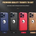 Luxury Leather Case for Apple iPhone 16 Pro Max 16e 15 14 13 12 11 X XR 7 Plus Original Logo Hole Silicone Lens Protection Cover - Image 3