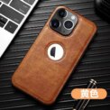 Luxury Leather Case for Apple iPhone 16 Pro Max 16e 15 14 13 12 11 X XR 7 Plus Original Logo Hole Silicone Lens Protection Cover - Image 2