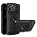 Phone Case For iPhone 17 16 15 14 13 12 11 Pro Max Plus SE Slide Camera Card Slot Military Grade Ring 360 Magnetic Back Cover - Image 2