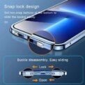 Clear 360° Full Protection Metal Magnetic Double-Sided Glass Press Phone Case for iPhone 16e 16 Pro Max 14 13 12 15 Pro Max Case - Image 4