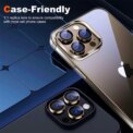 8K HD Camera Lens Protector Tempered Glass For iPhone 16 Pro Max Metal Ring Camera Full Cover Clear Film For iPhone 15 Pro Max - Image 5