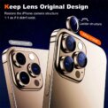 8K HD Camera Lens Protector Tempered Glass For iPhone 16 Pro Max Metal Ring Camera Full Cover Clear Film For iPhone 15 Pro Max - Image 2