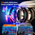 8K HD Camera Lens Protector Tempered Glass For iPhone 16 Pro Max Metal Ring Camera Full Cover Clear Film For iPhone 15 Pro Max - Image 3